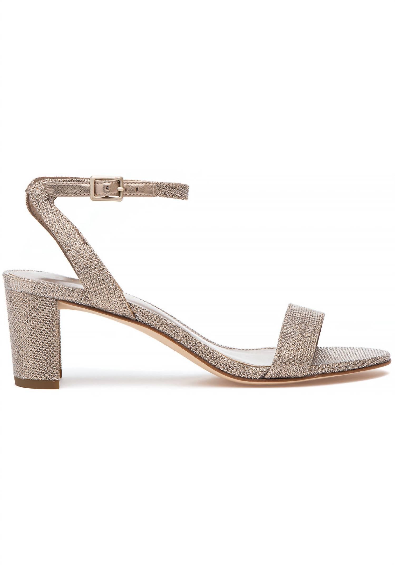 PELLE MODA Women's Moira 2 Sandals in platinum gold metallic - women's sandal - detail view
