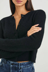 Rails Matilda Cardigan Top in black - women's cardigan - alternate view
