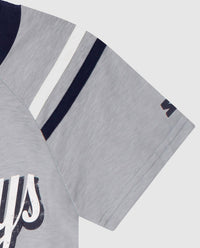 Starter - Womens Dallas Cowboys V-neck Striped Sleeve Shirt