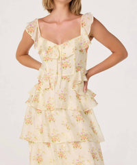 Astr - Women's Adessa Floral Ruffle Tiered Maxi Dress