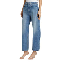 Veronica Beard Ryder Saddle Jean in blue - women's jeans - detail view