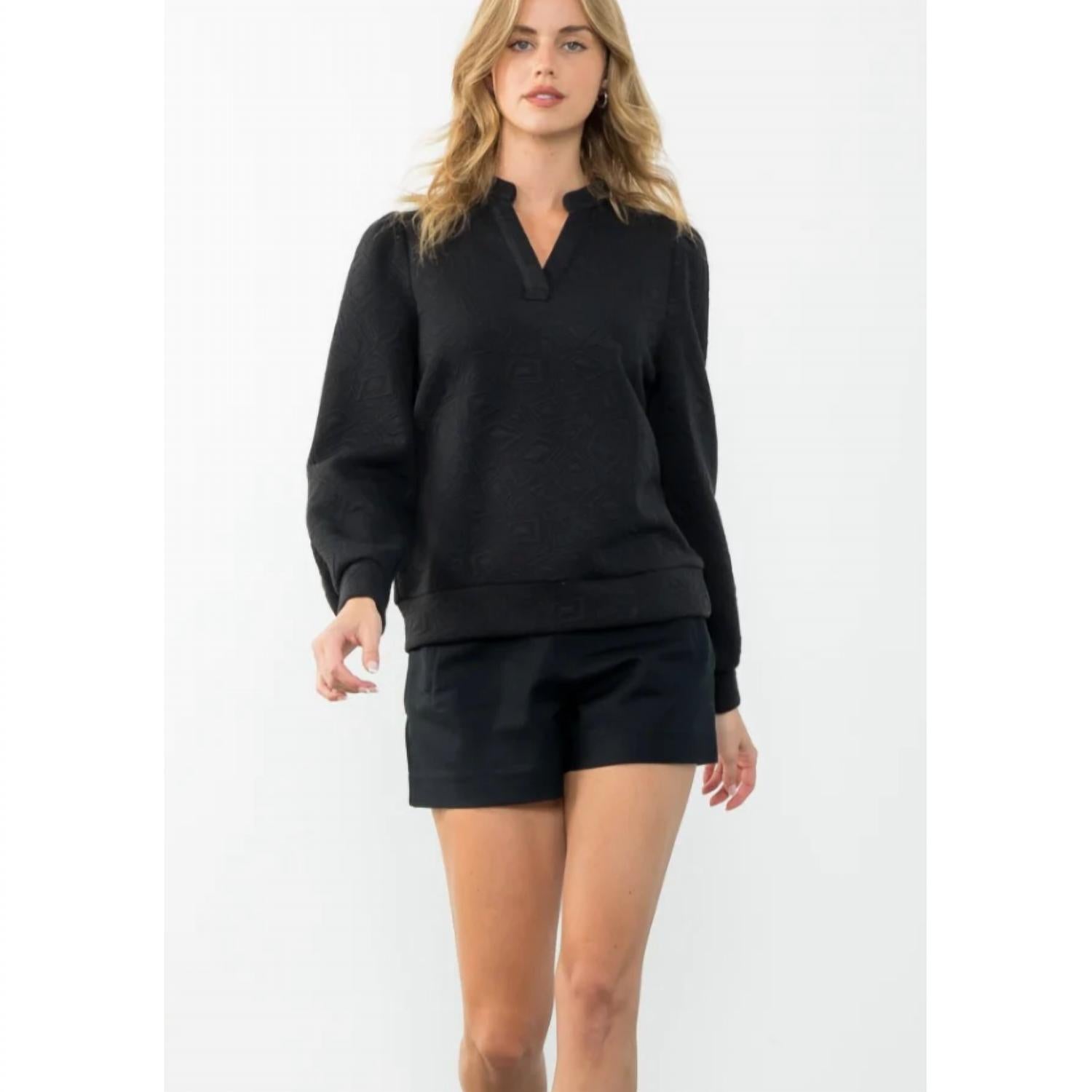 Thml - Long Sleeve Textured Sweater