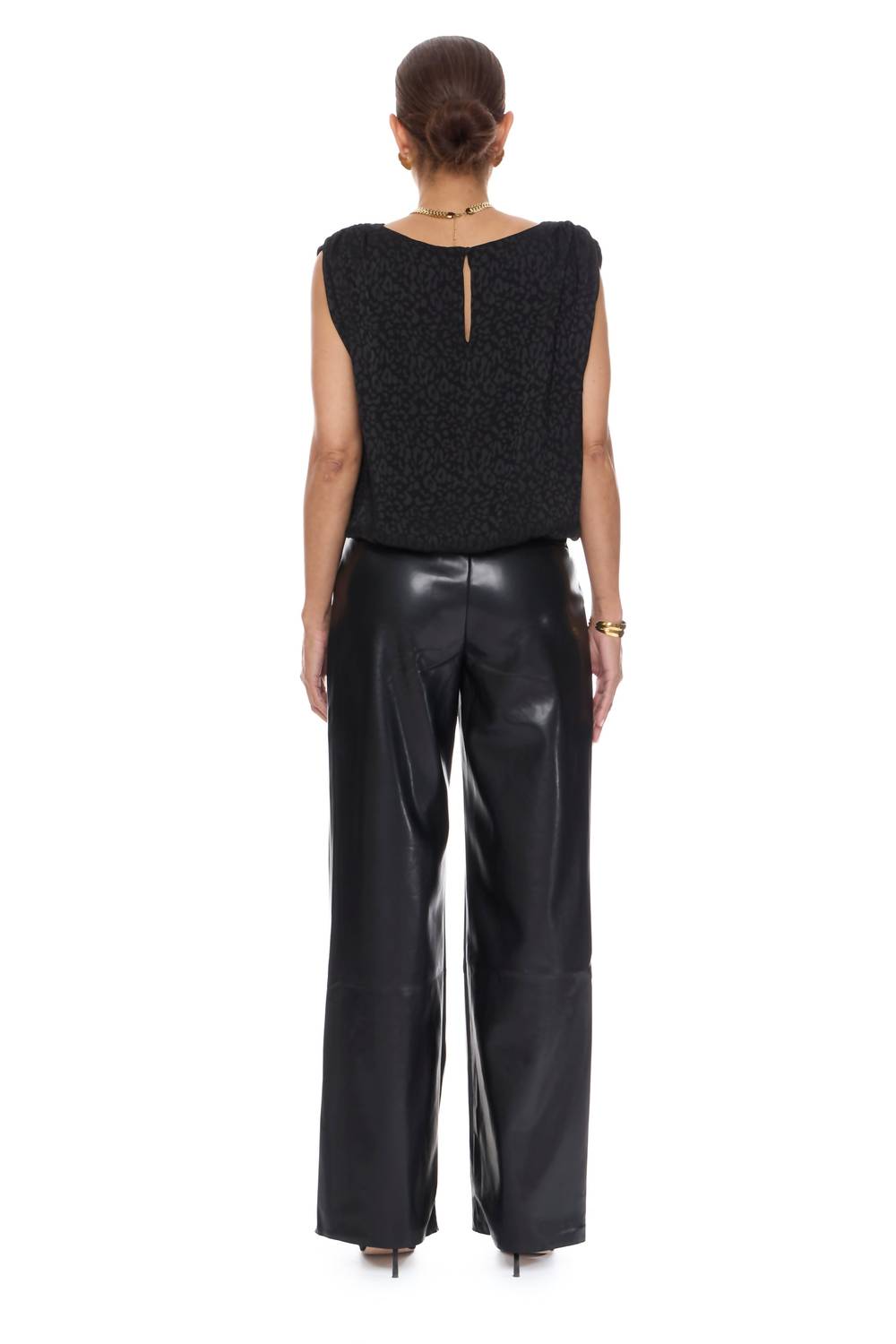 Velvet Heart Apollo Sleeveless Top in black - women's blouse - alternate view