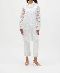 Joseph Ribkoff - Abstract Organza Cocoon Jacket
