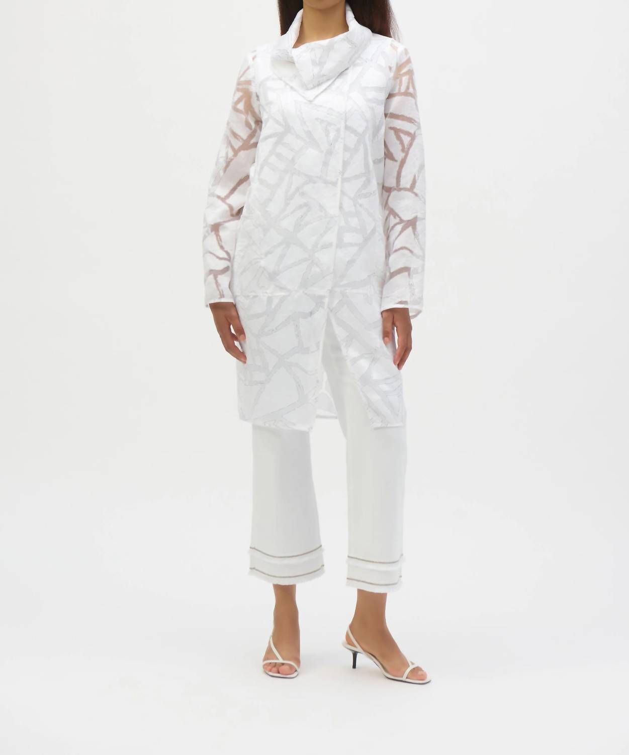 Joseph Ribkoff - Abstract Organza Cocoon Jacket