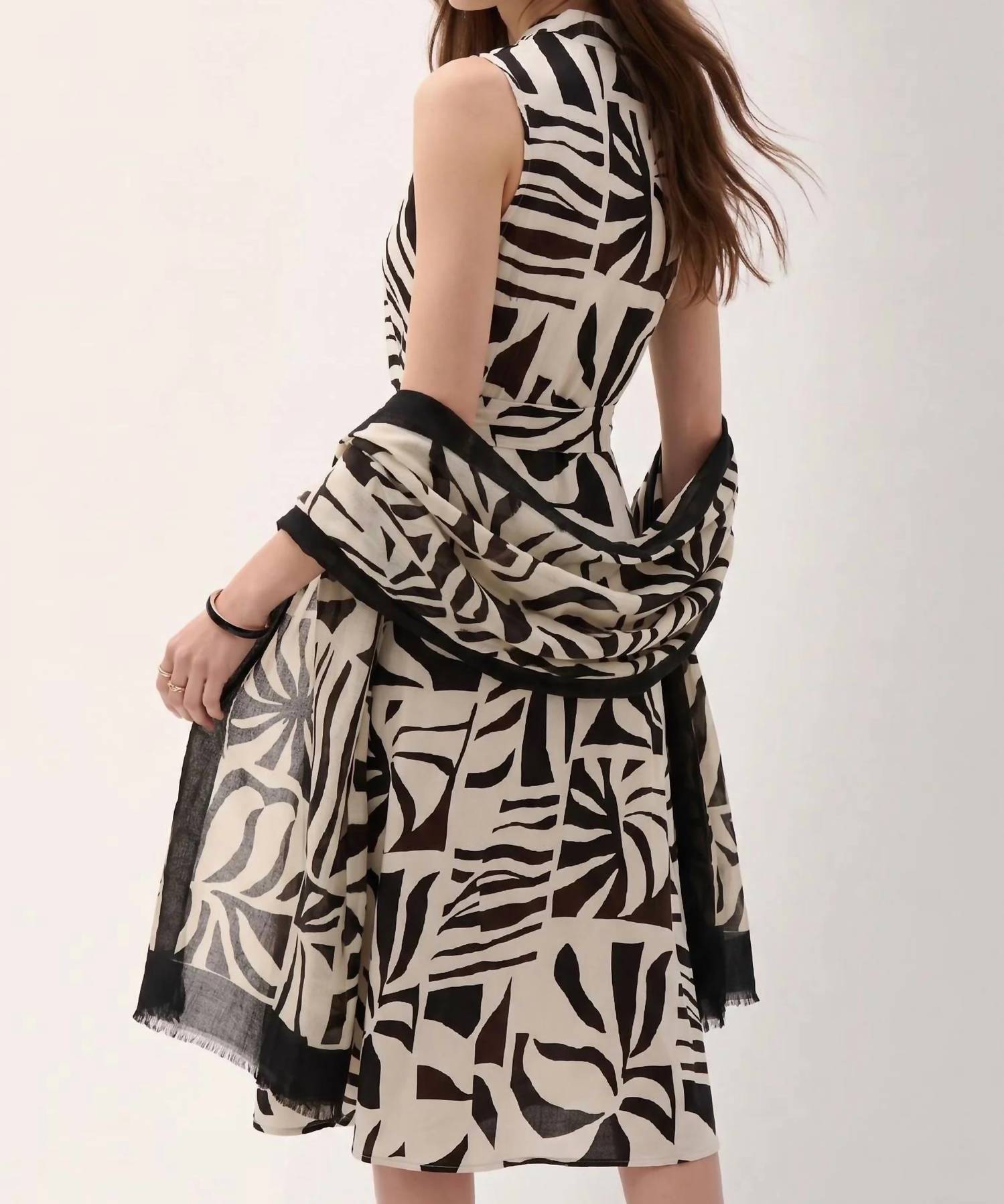 Joseph Ribkoff - Tropical Fit And Flare Wrap Dress