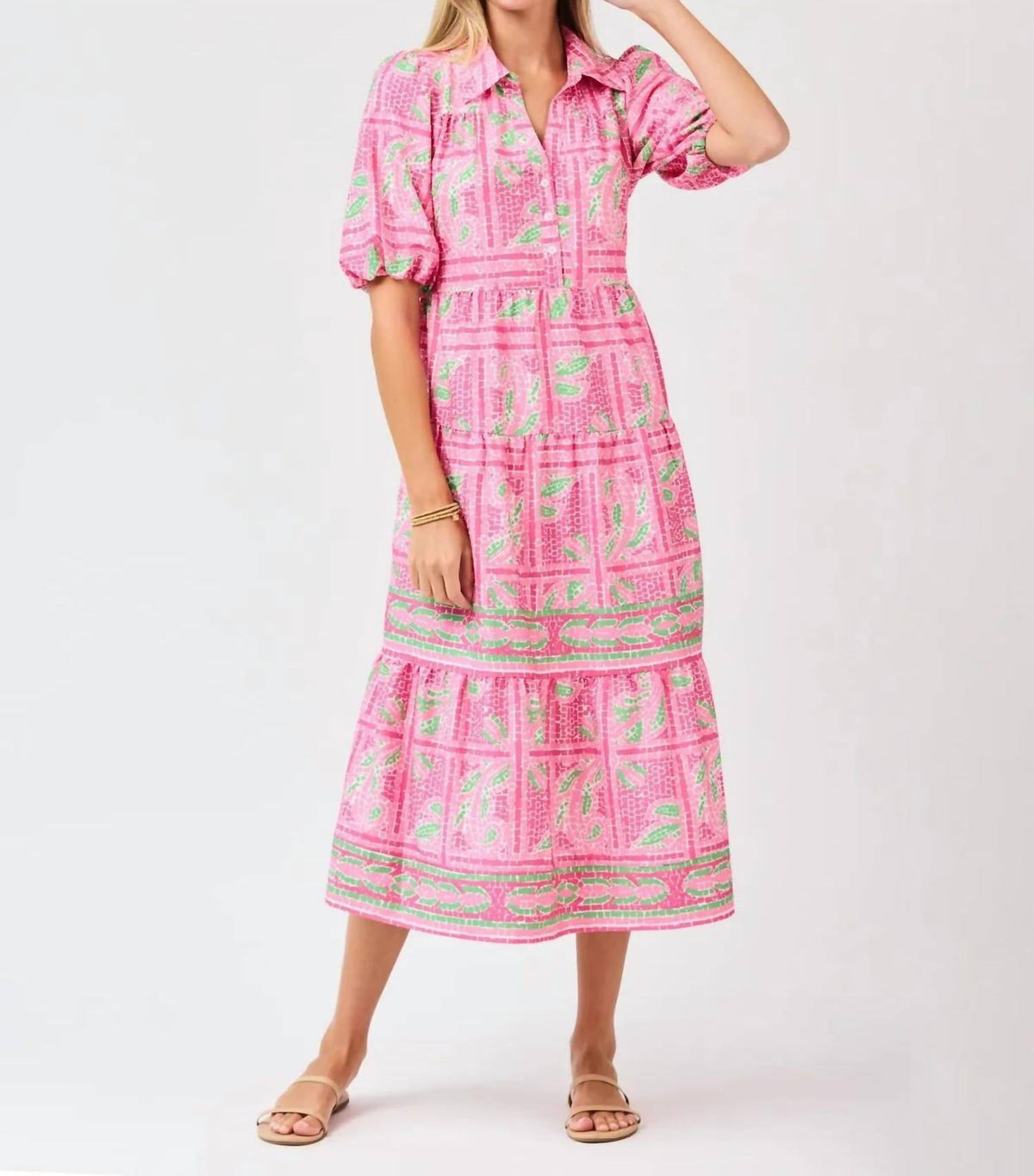 Mary Square - Eloise Trellis Tiles Dress