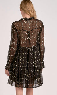 Elan - Long Sleeve Holiday Dress