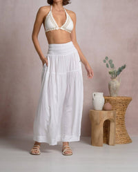 Elan - Maxi Skirt With Smocked Waistband