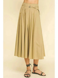 Pinch - Pleated A Line Midi Skirt