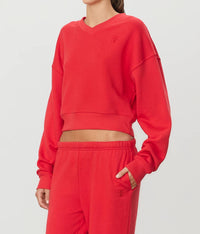 Eterne - Cropped V-neck Sweatshirt