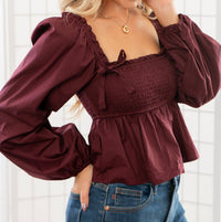Le Lis - Square Neck Smocked Top