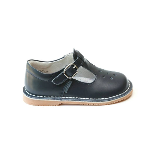 L'Amour - Girls Joy Classic Leather T-Strap Mary Jane Shoes