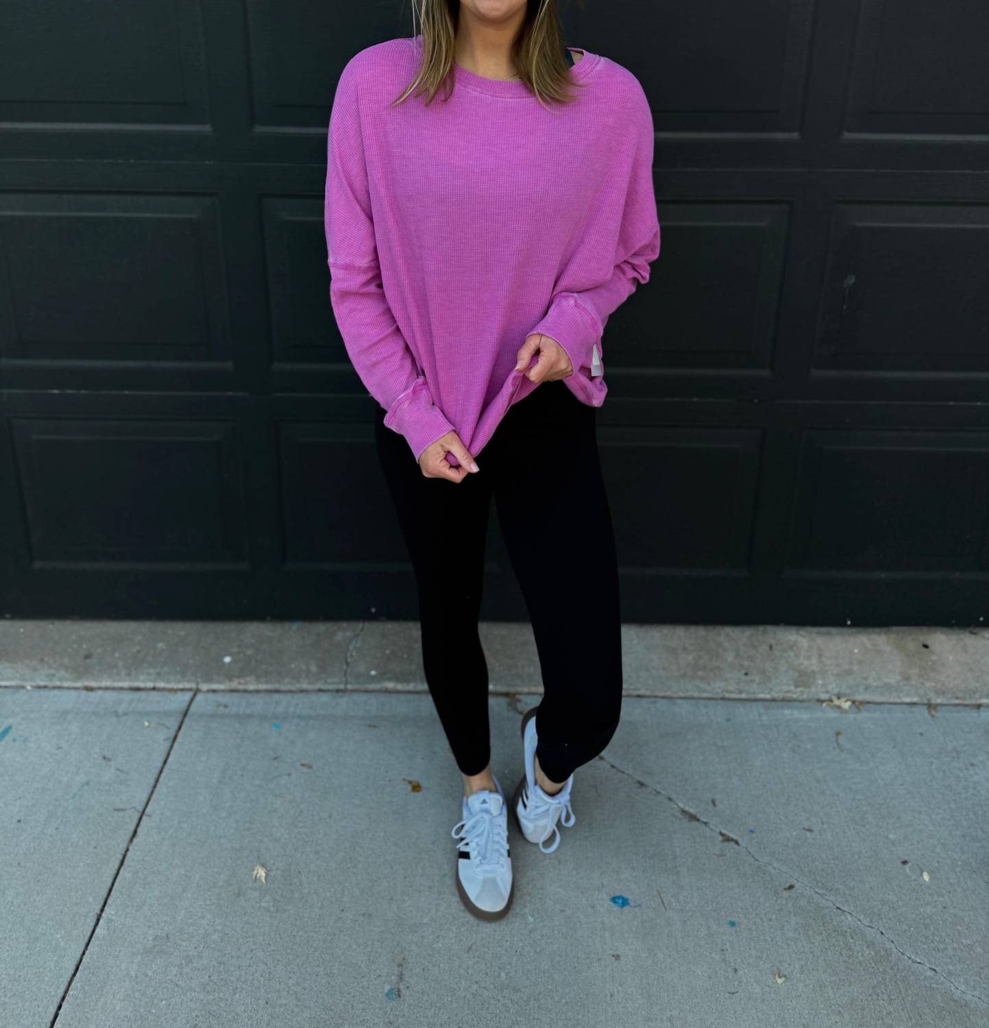 Mono B - Waffle Ribbed Pullover
