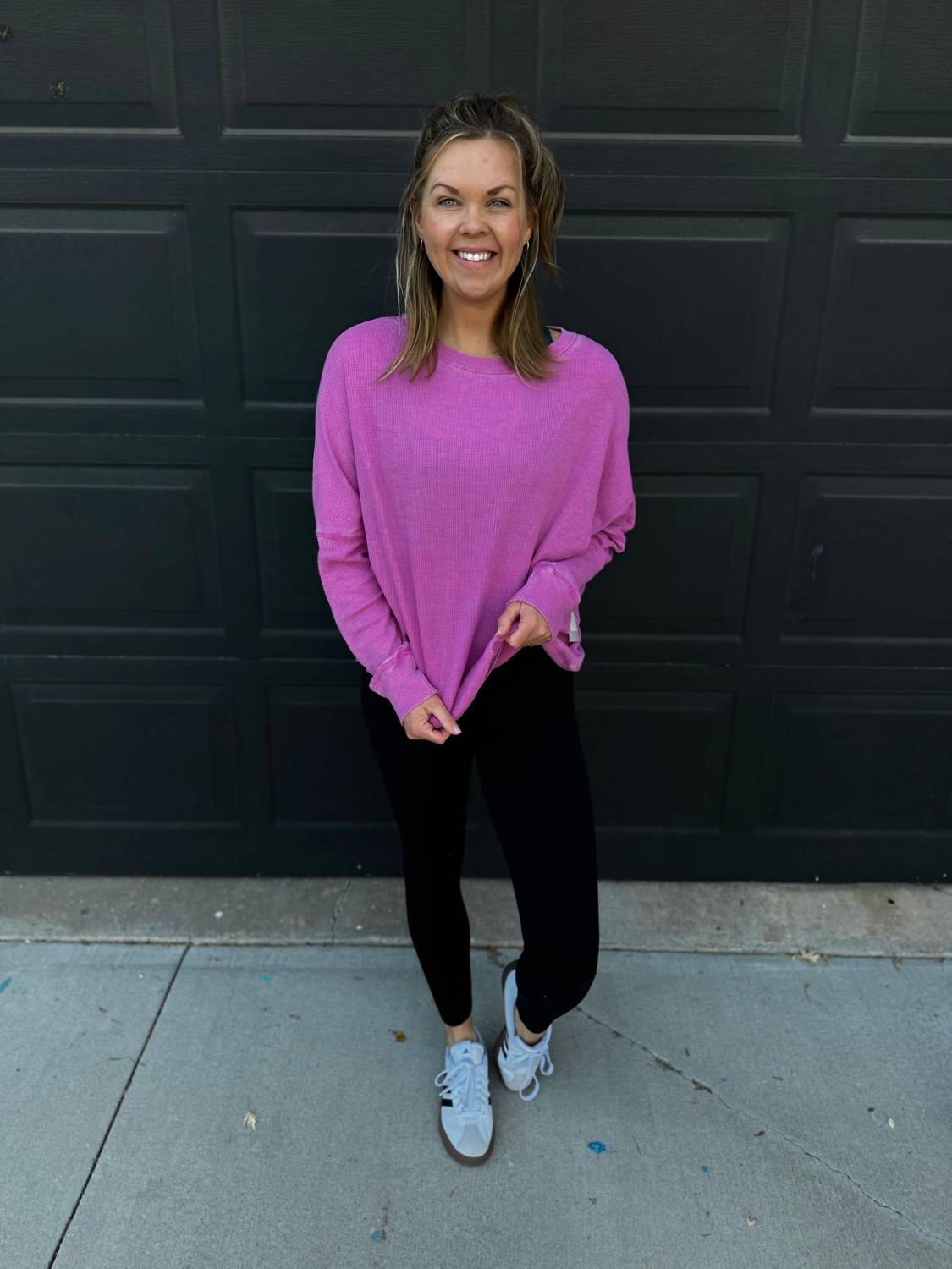 Mono B - Waffle Ribbed Pullover