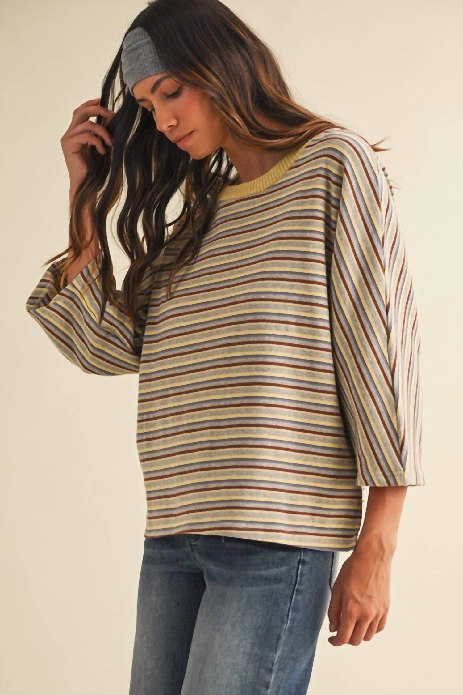 Anniewear - Dolman Sleeve Knit Top