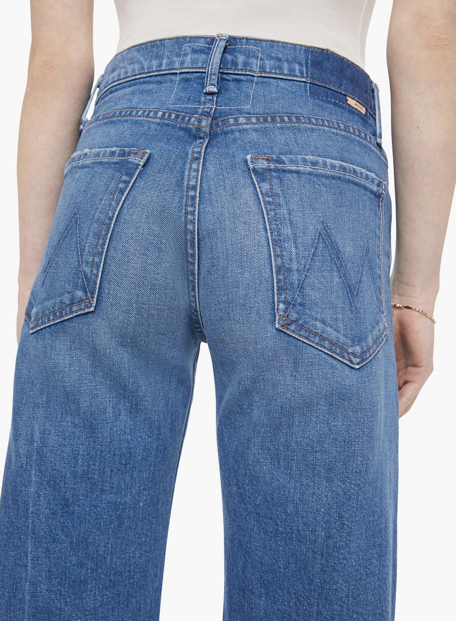 Mother - Mid Rise Lasso Sneak Wide Leg Jeans