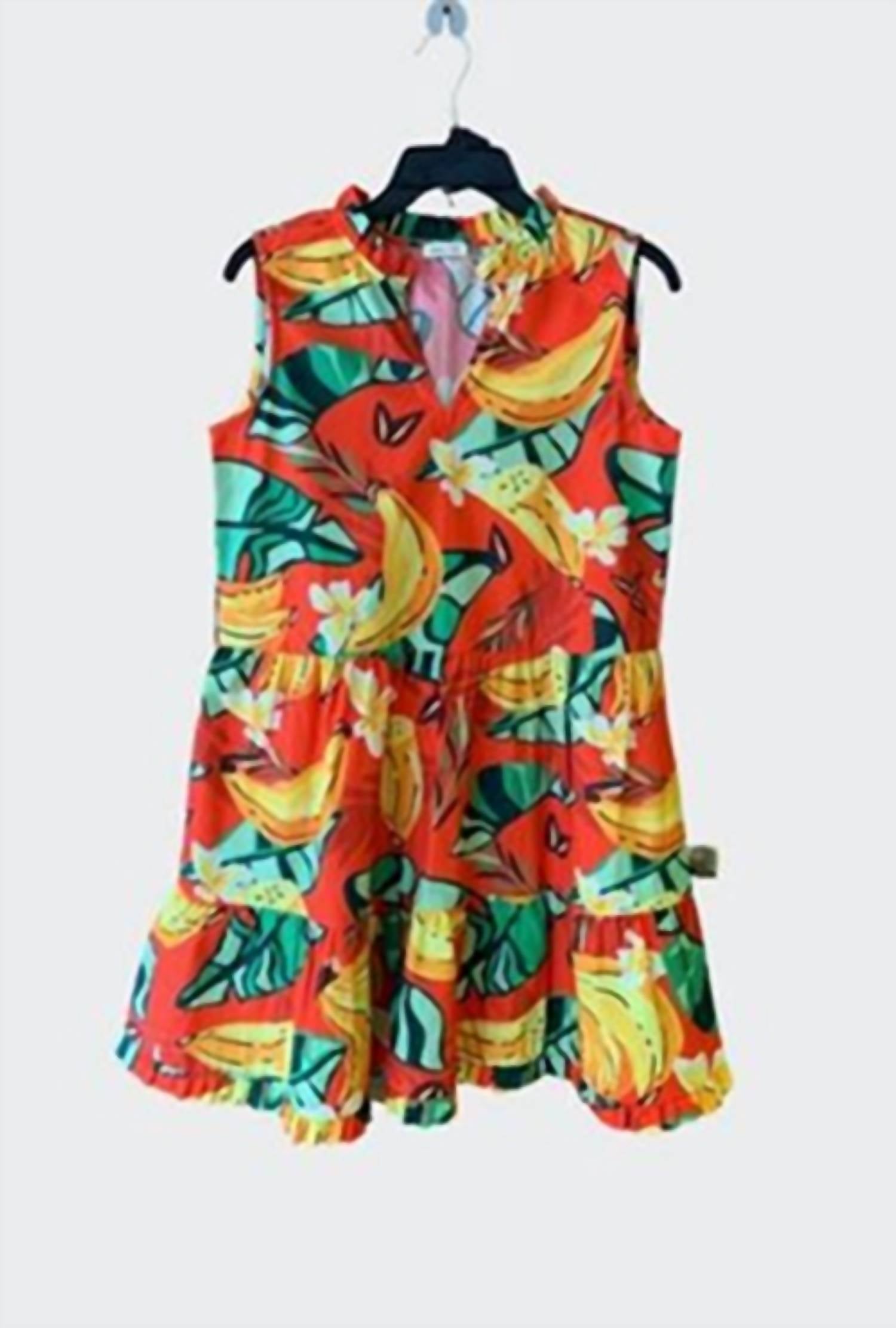 Maude Vivante - Women's Kyra Split V-neck Short Dress