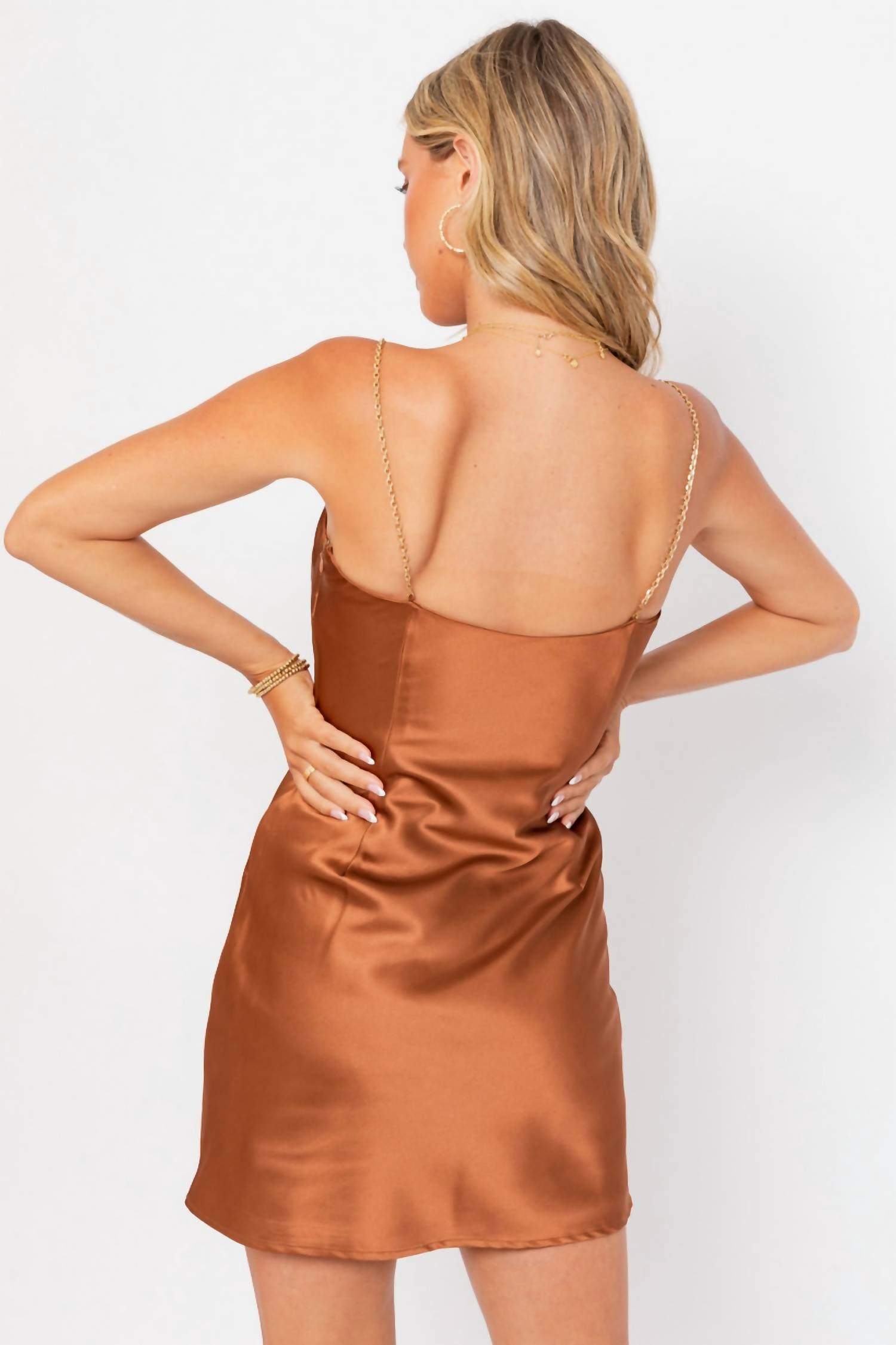 Chain Me Up Mini Slip Dress