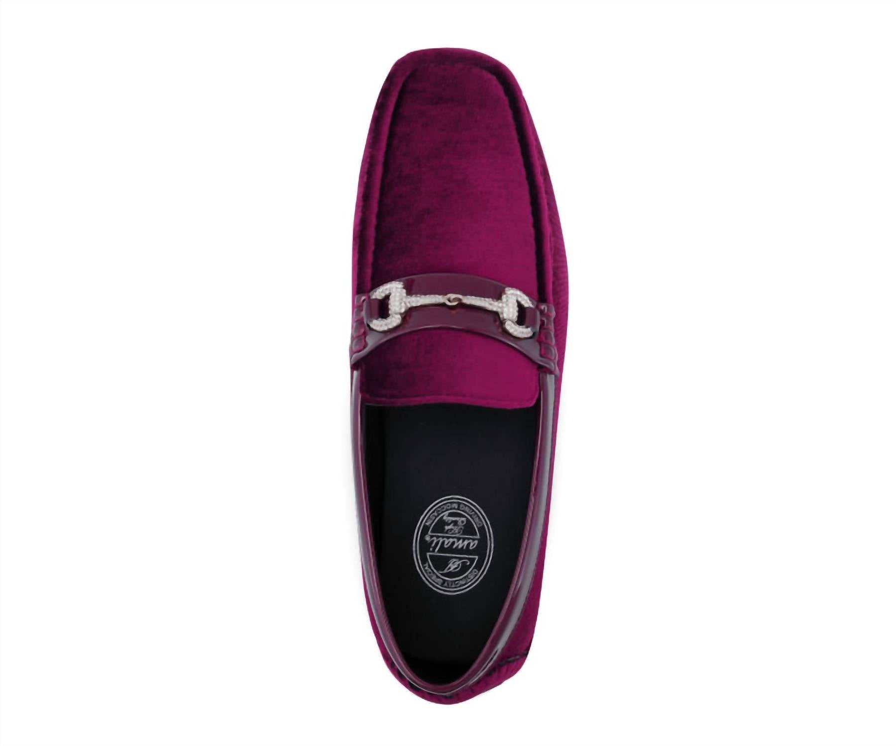 Amali Men's Bling Driving Shoe in burgundy - men's loafer - view 5