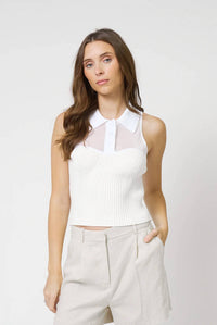 Central Park West - Brooklyn Sheer Polo Halter Top