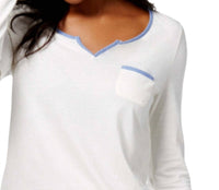 Nautica - Lace Design Long Sleeve Pajama Top