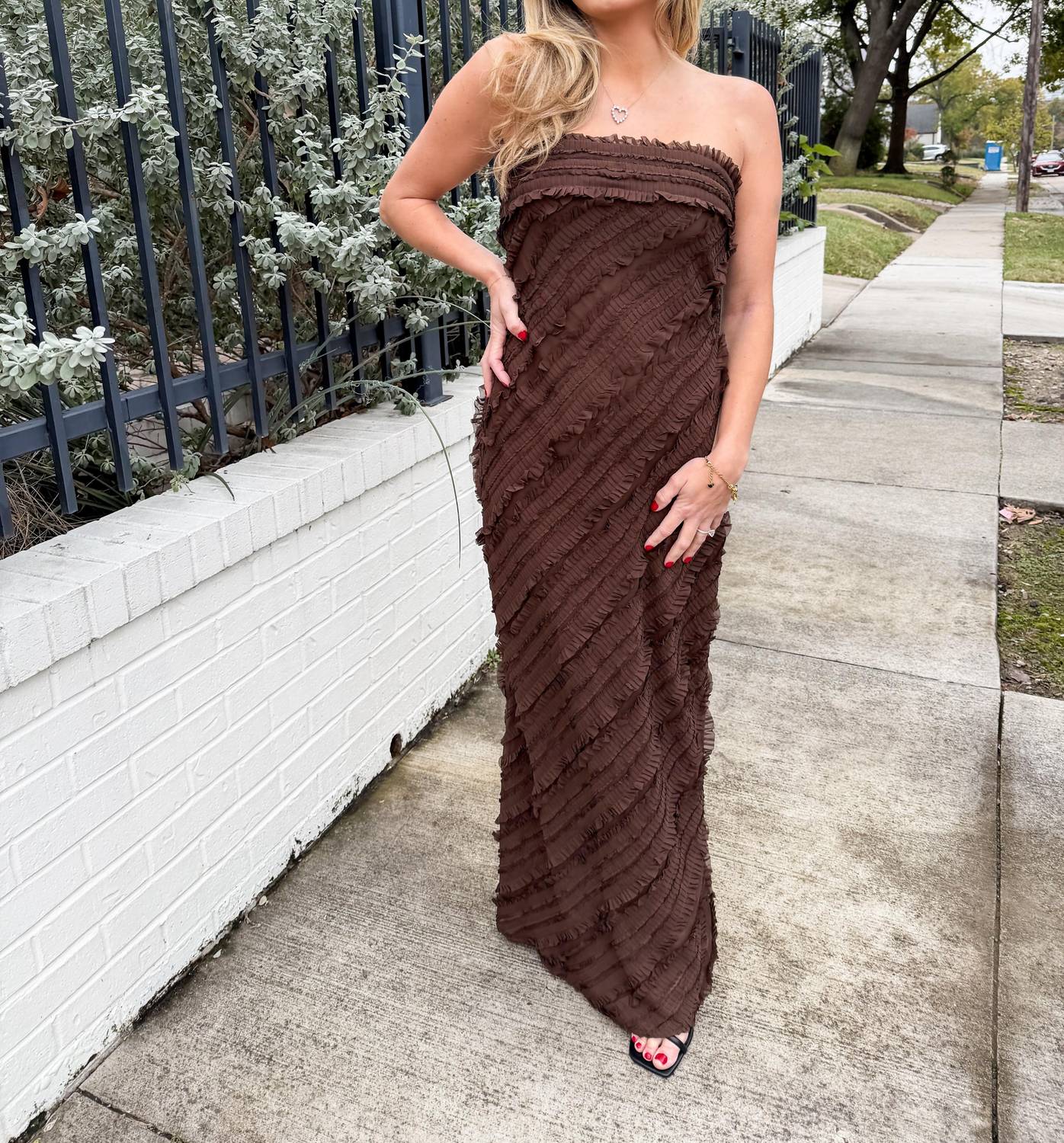 2.7 August Apparel - Ripple Effect Maxi Dress