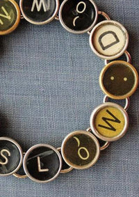 Joy Sparks Designs - Women's Slow Down Typewriter Key Bracelet