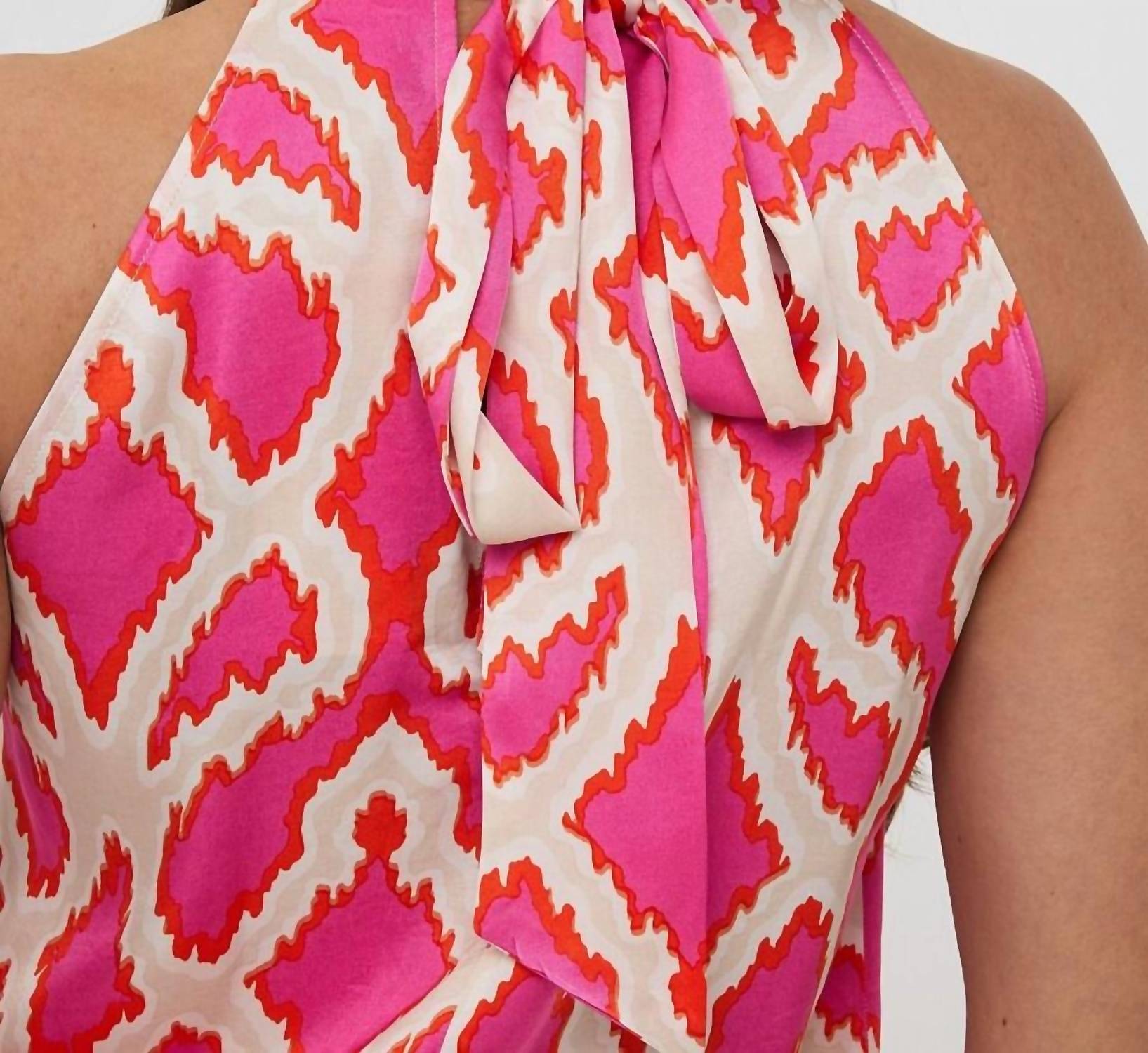 ESQUALO Tirsa Top in halter disco spark - women's blouse - alternate view