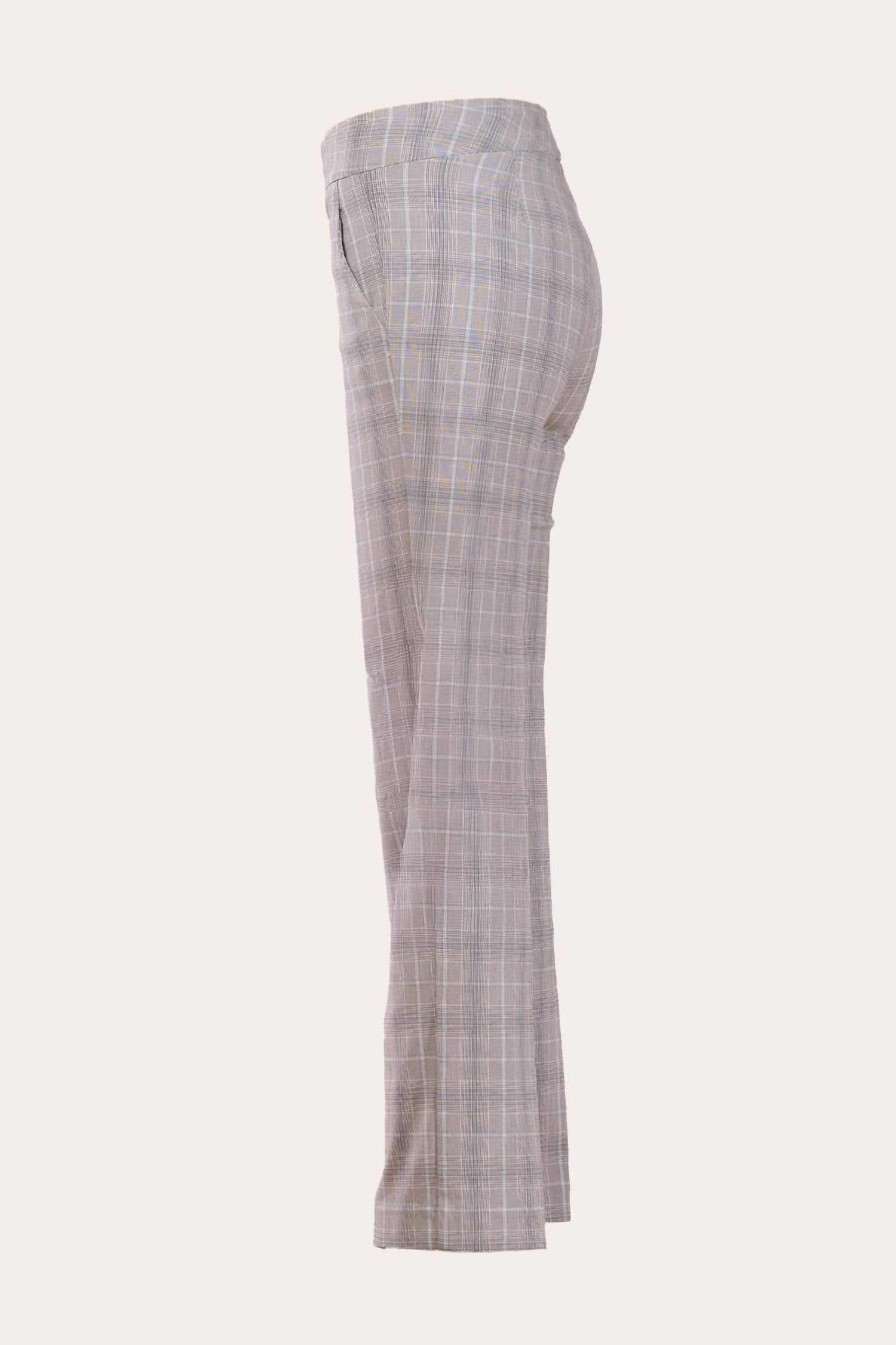 Avenue Montaigne Lulu Straight Cropped Pant in madras plaid - women's pants - view 4