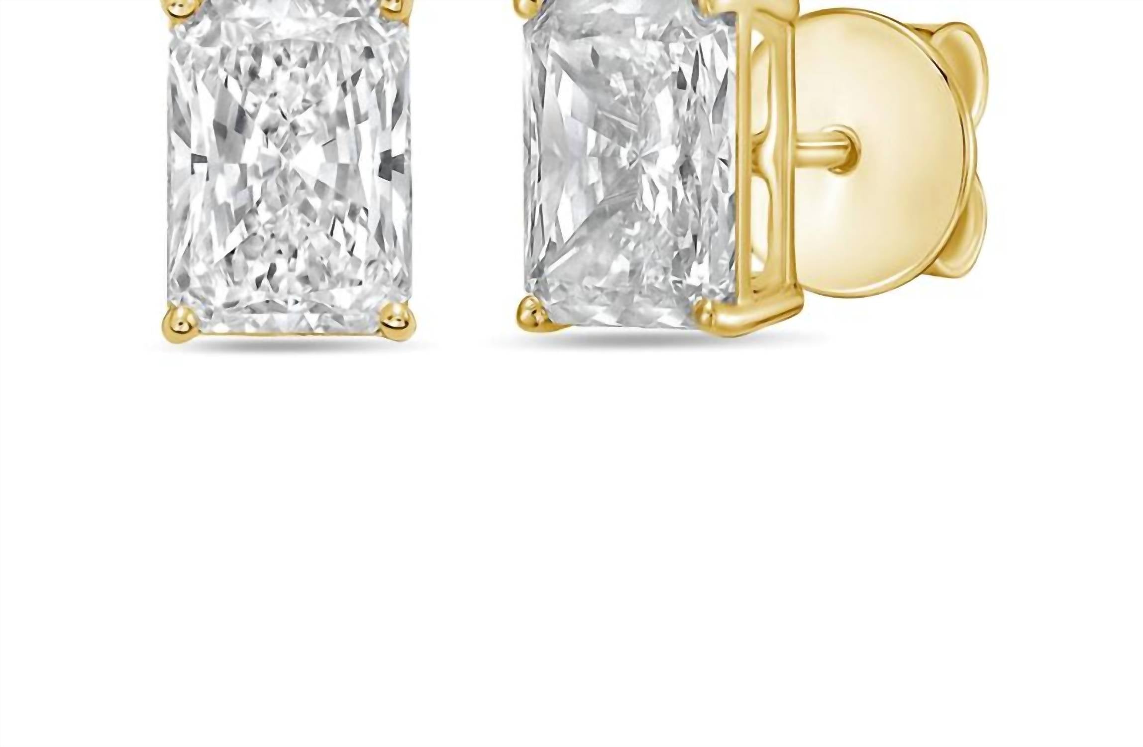 Diana M Jewels - Women's Radiant Lab-grown Diamond Stud Earrings (1.50 Tcw) - Petite