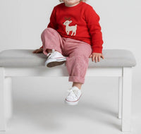 Bailey Boys Reindeer Games Pants Set in red pink - item - detail view