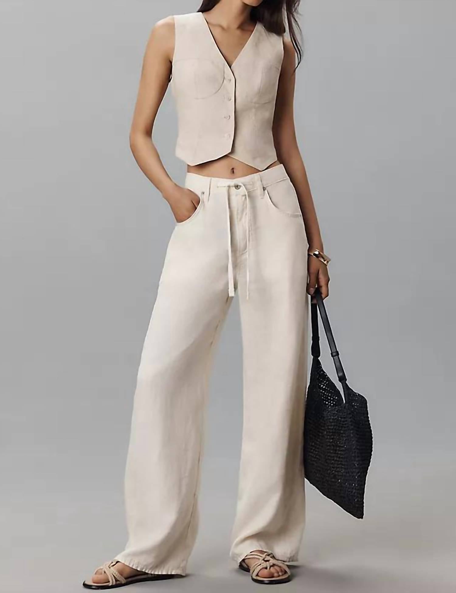 Citizens Of Humanity - BRYNN DRAWSTRING LINEN TROUSER