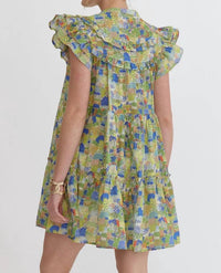 Entro - Garden Breeze Tiered Mini Dress