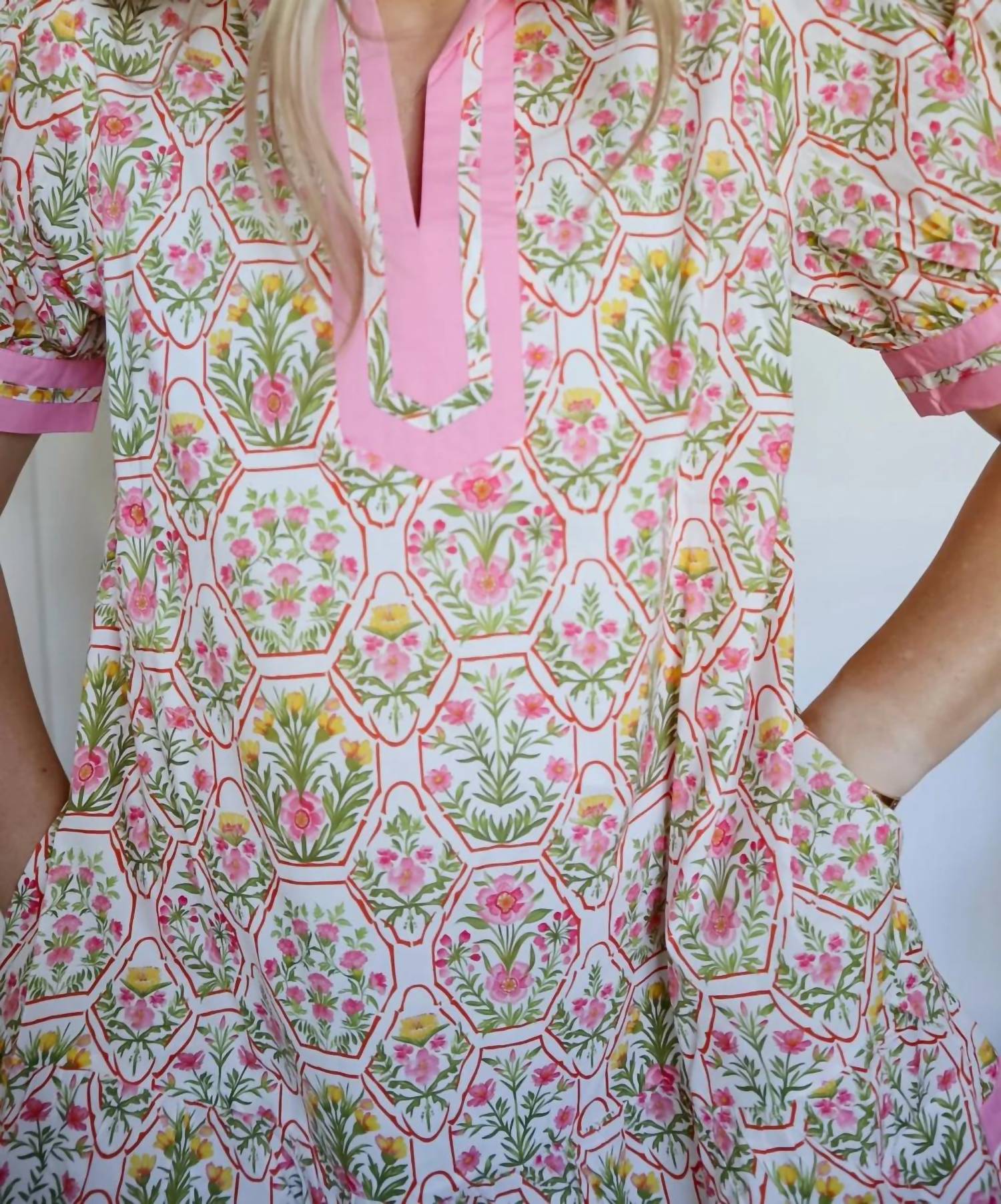 &Merci - Rebecca Floral Drop Waist Mini Dress