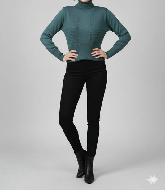 Kathie K - Turtleneck Knit Sweater