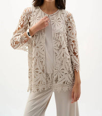 Joseph Ribkoff - Guipure Lace Open Front Cover-up Jacket
