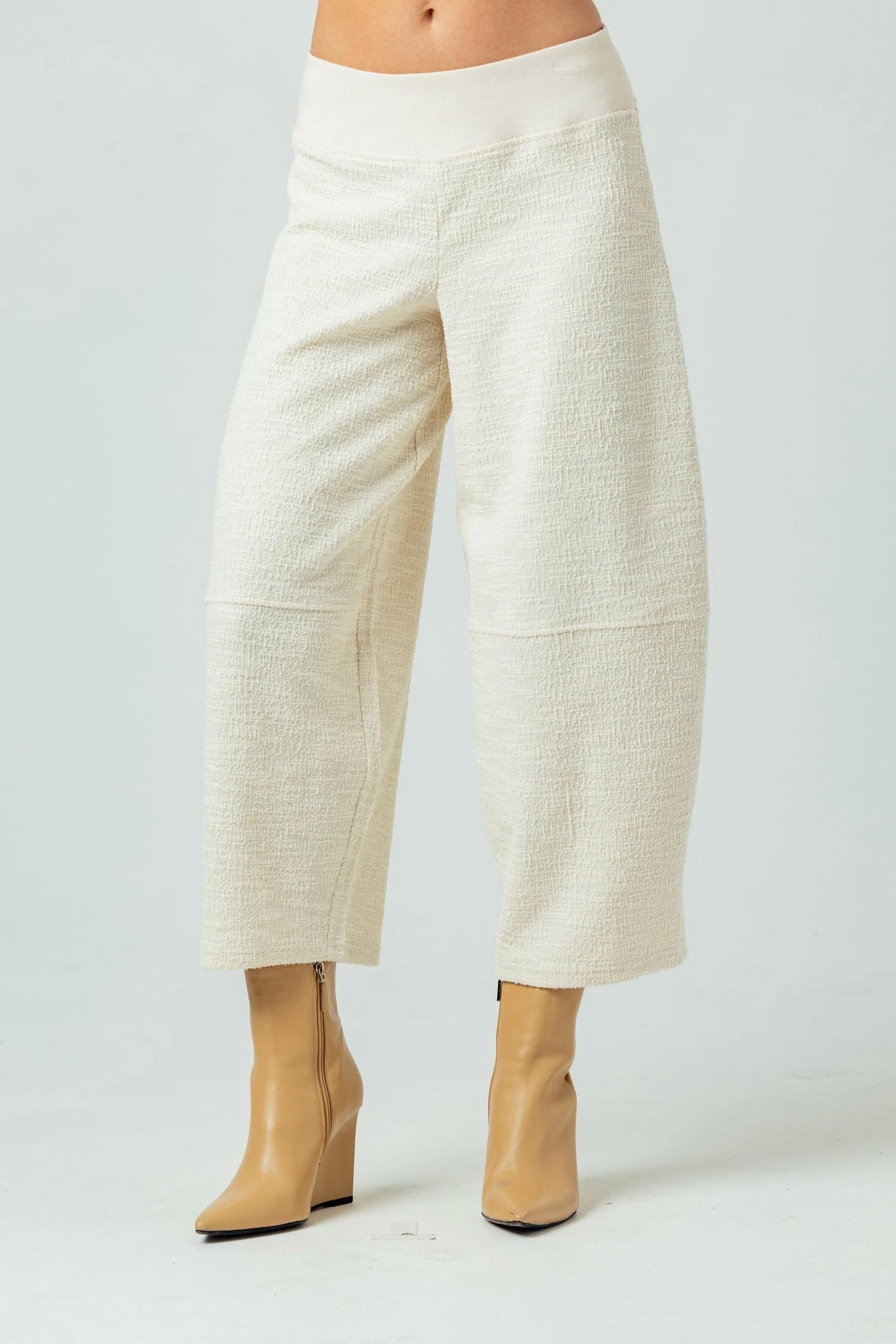 sundays Audelia Boucle Pants in coconut milk - women's pants - detail view