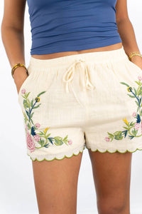 By Together - Monique Embroidered High Waist Short