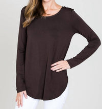 Emma'S Closet - Modal Long Sleeve Round Neck Top