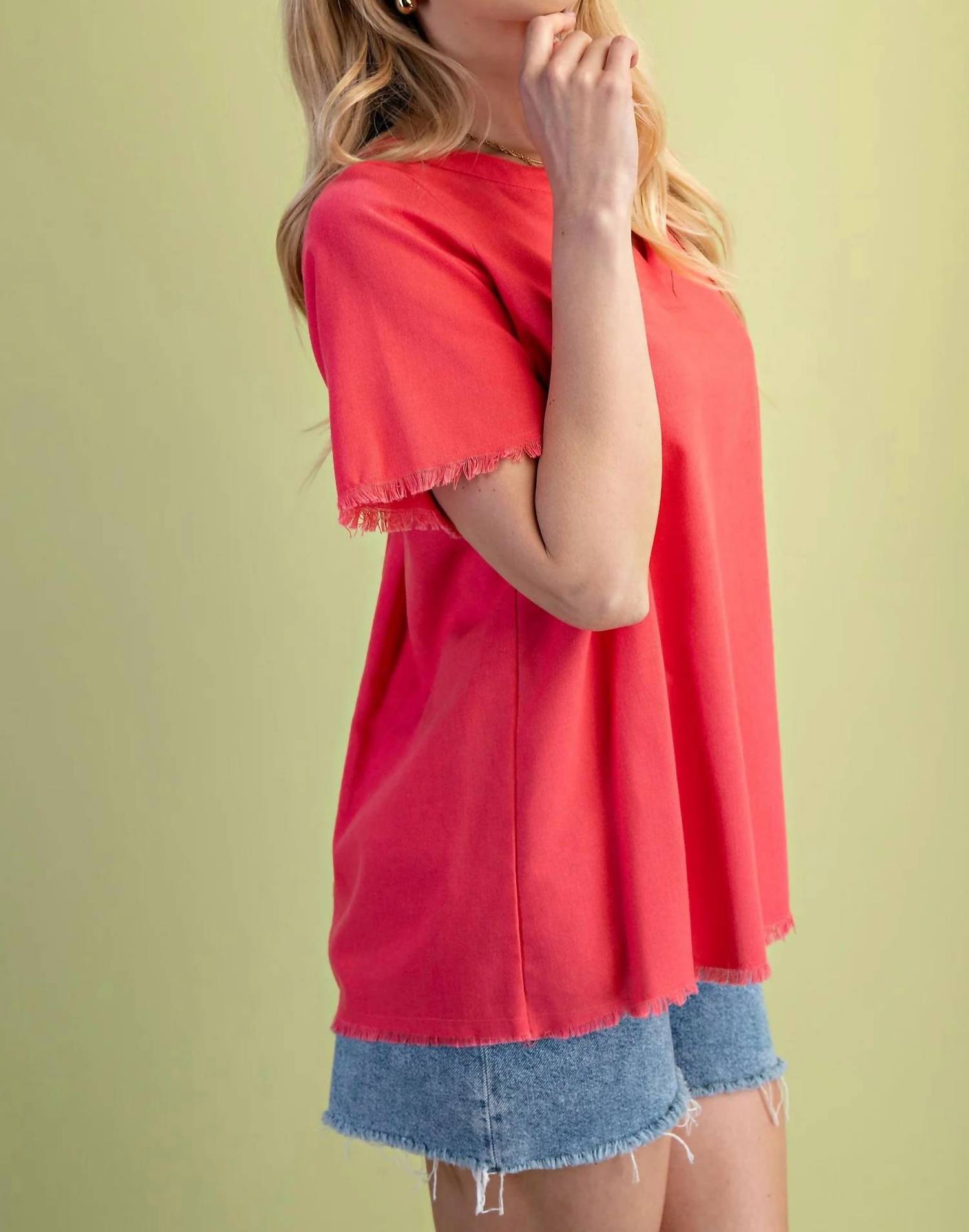 Gigio - Linen Short Sleeve Top