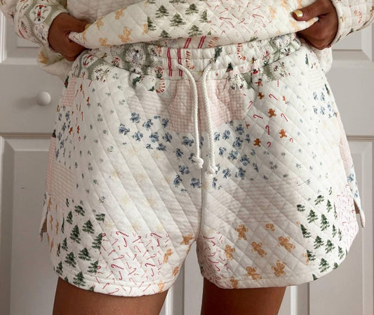Sunkissed Coconut - Christmas Holiday Quilted Shorts