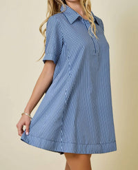 Day + Moon - Pinstripe Swing Dress