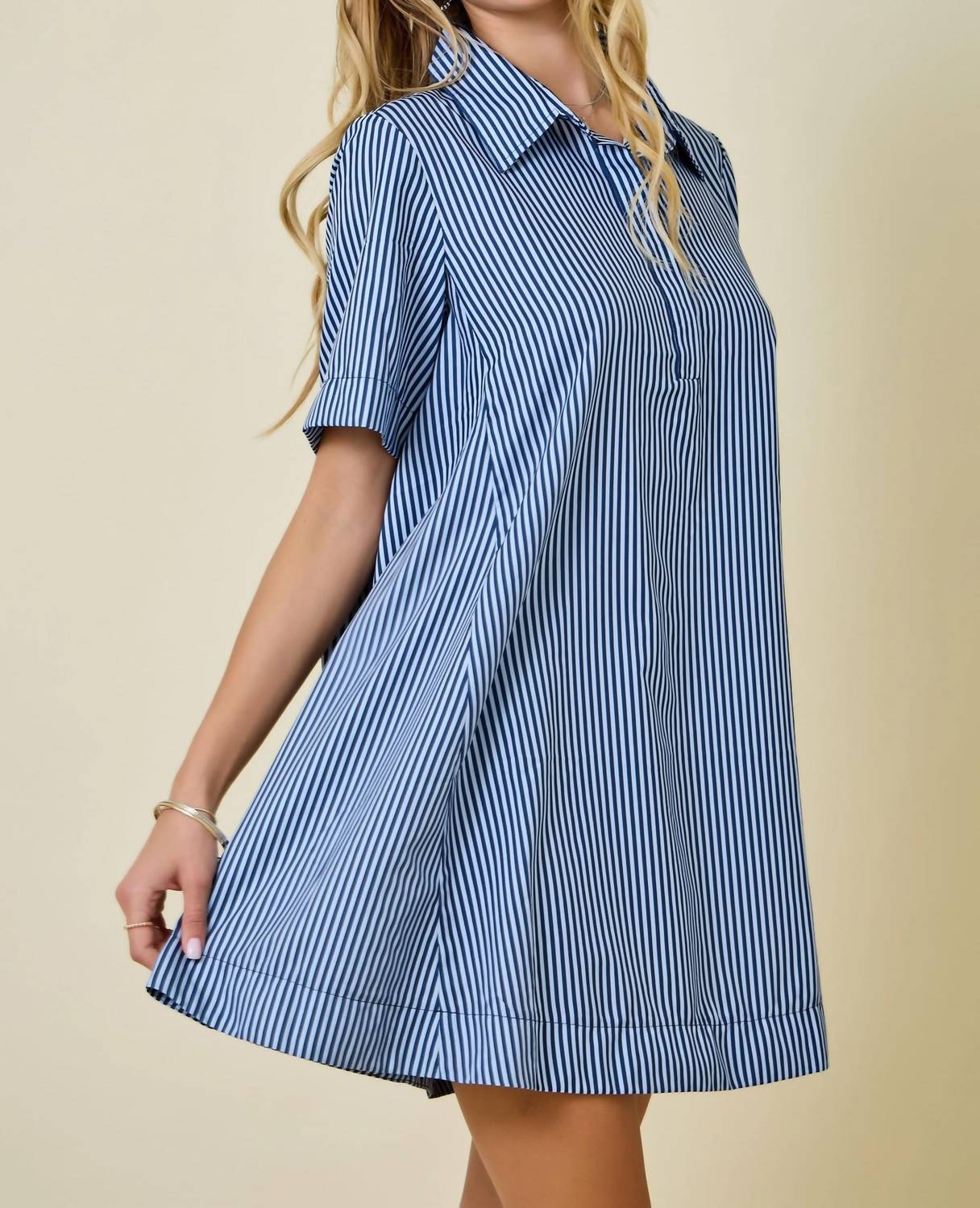 Day + Moon - Pinstripe Swing Dress