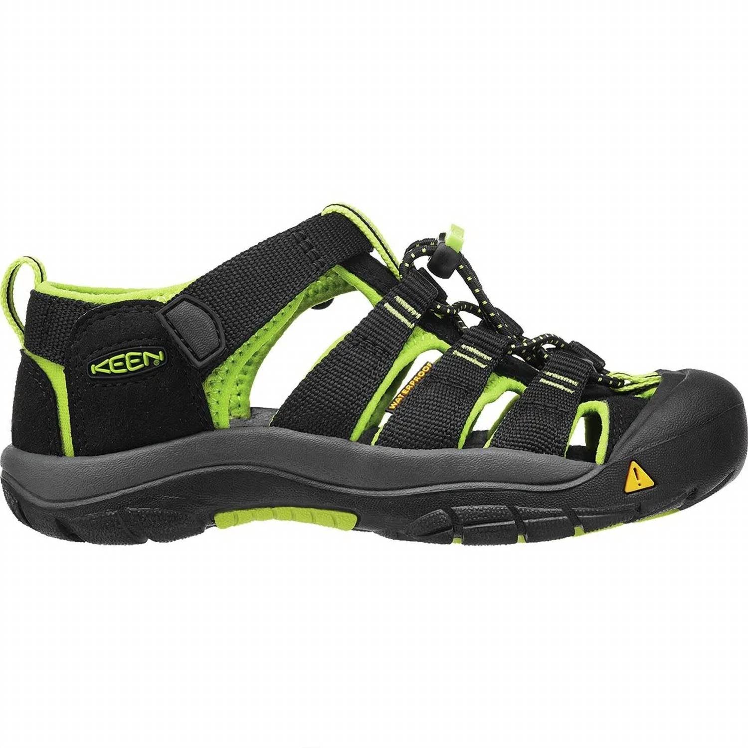 Keen Kid's Newport Outdoor Sandals in black lime - kids' sandal