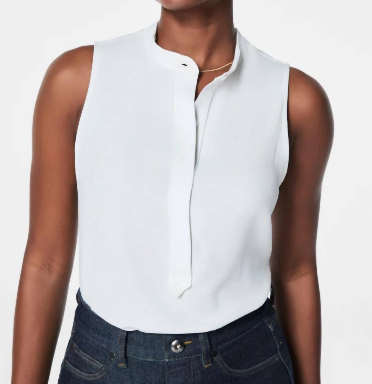 Spanx - Crepe Popover Blouse Top