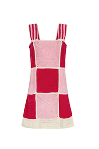 Pitusa - Crochet Checkered Mini Dress