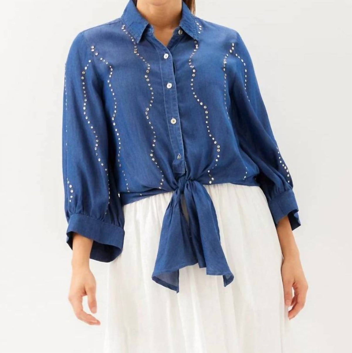 Karen Kane - Gemstone Denim Shirt