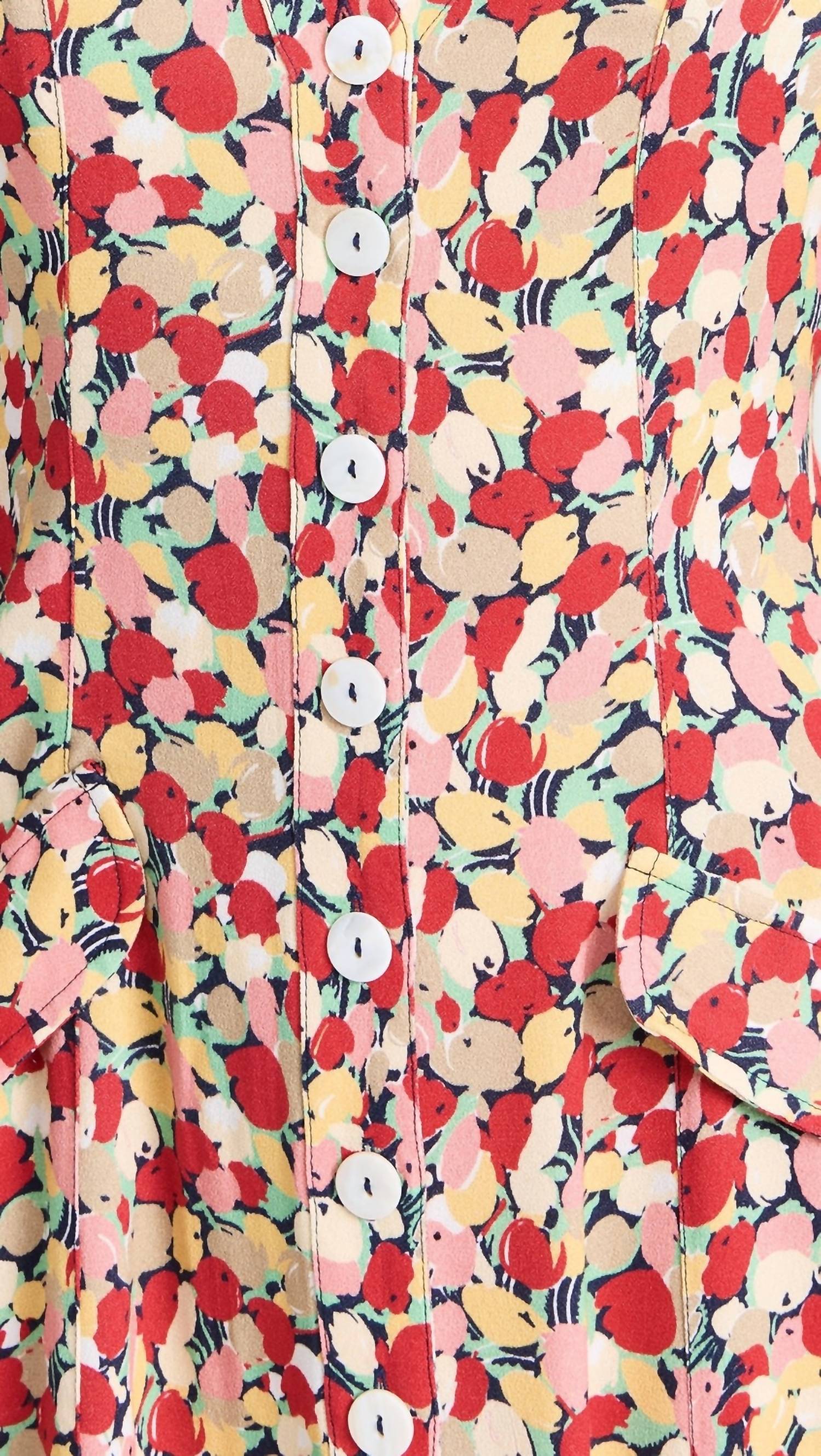 Rixo - Olina Floral Collared Mini Dress
