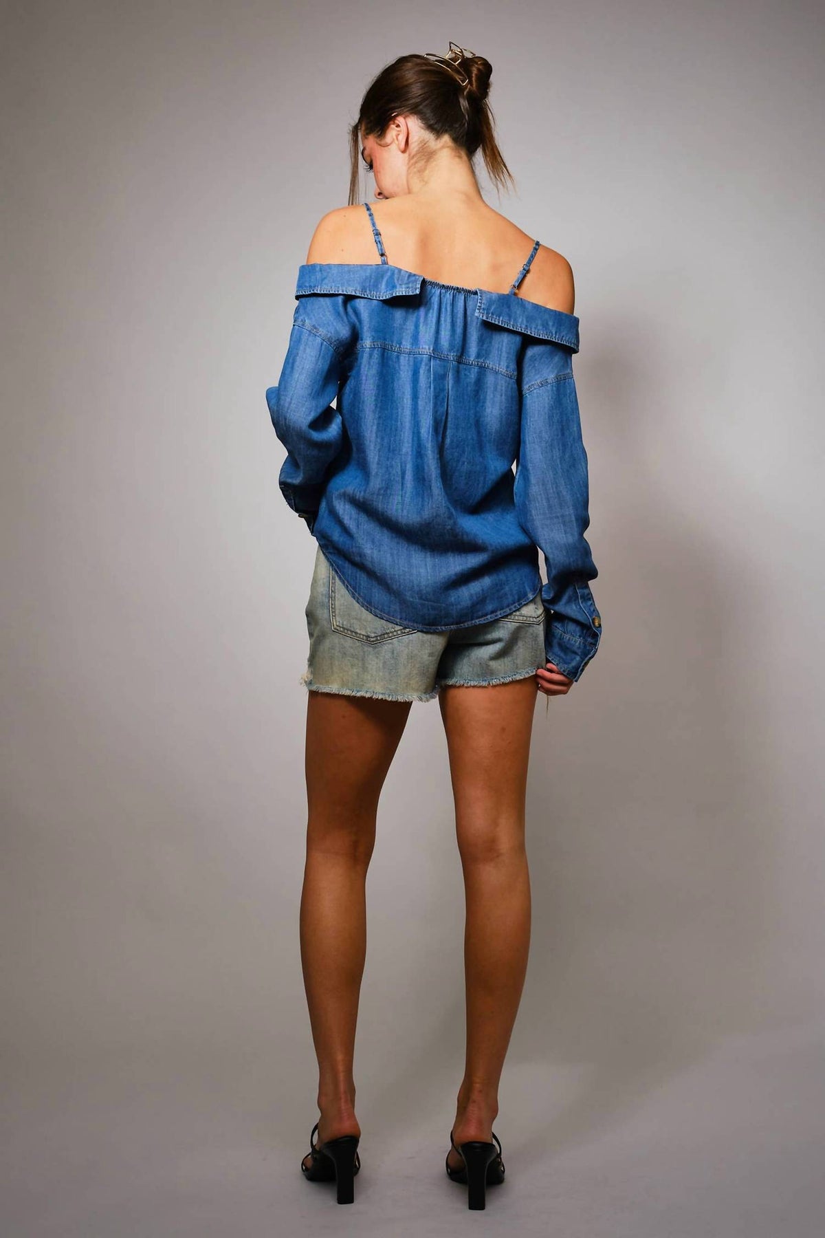 Blue B - Out Of Office Off Shoulder Shirt